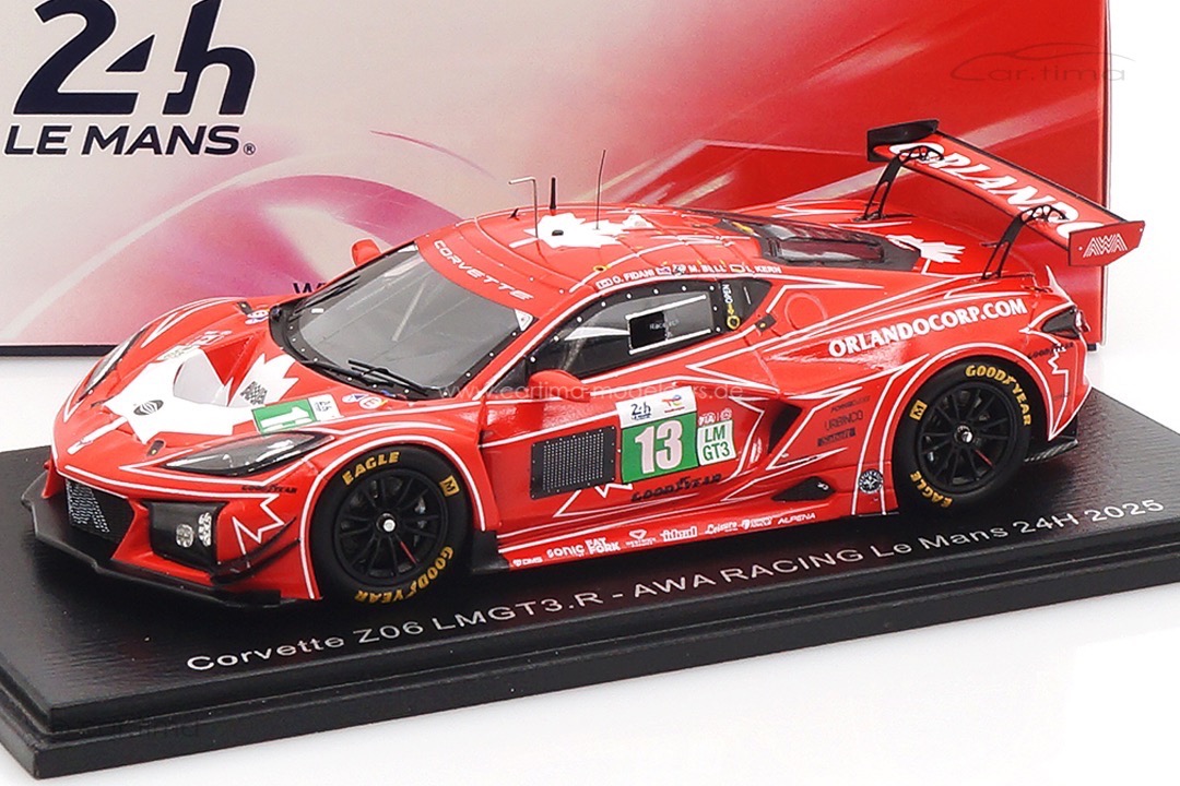 Chevrolet Corvette Z06 GT3.R 24h Le Mans 2025 Bell/Fidani/Kern Spark 1:43 S9290