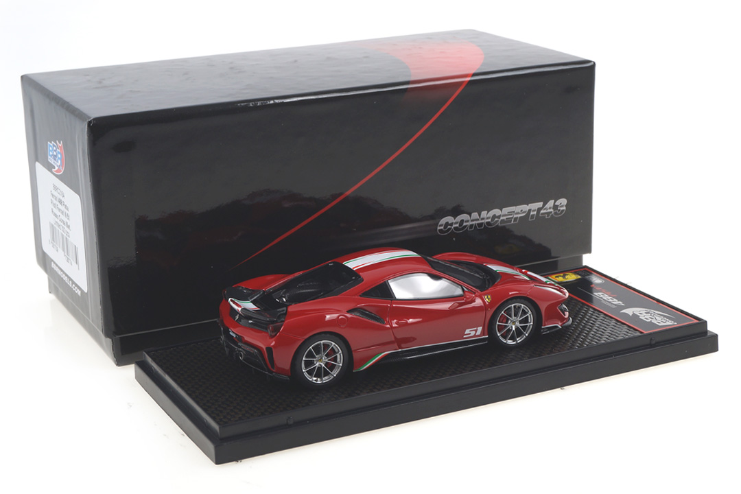 Ferrari 488 Pista Piloti Rosso Corsa 322 BBR 1:43 BBRC216A Ferrari 488 Pista Piloti Rosso Corsa 322 BBR 1:43 BBRC216A