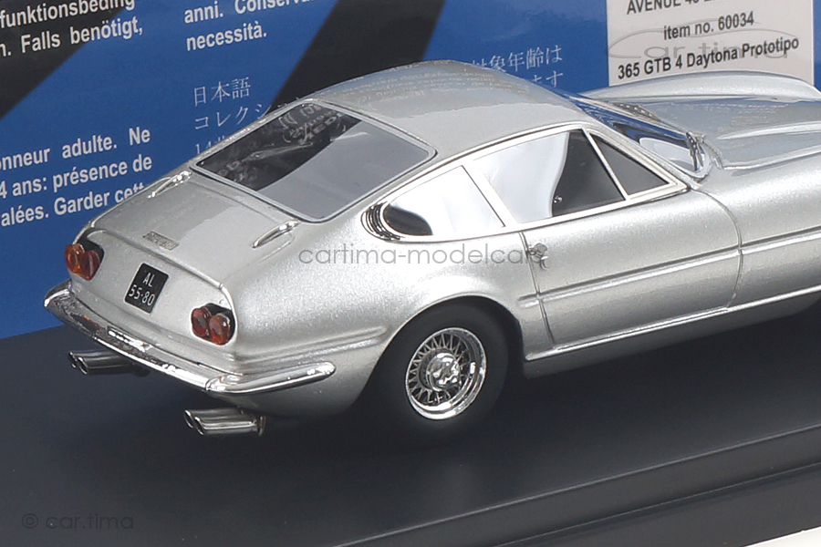 Ferrari 365 GTB 4 Daytona Prototipo 1967 silber Avenue43 1:43 60034 Ferrari 365 GTB 4 Daytona Prototipo 1967 silber Avenue43 1:43 60034