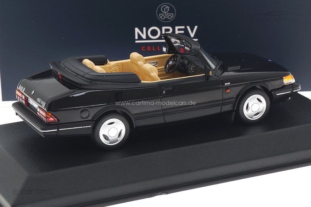 Saab 900 Turbo 16 Cabriolet schwarz Norev 1:43 810045