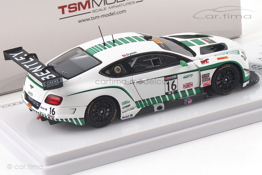 Bentley Continental GT3 Winner Road America 2015 Dyson TSM 1:43 TSM164313 Bentley Continental GT3 Winner Road America 2015 Dyson TSM 1:43 TSM164313
