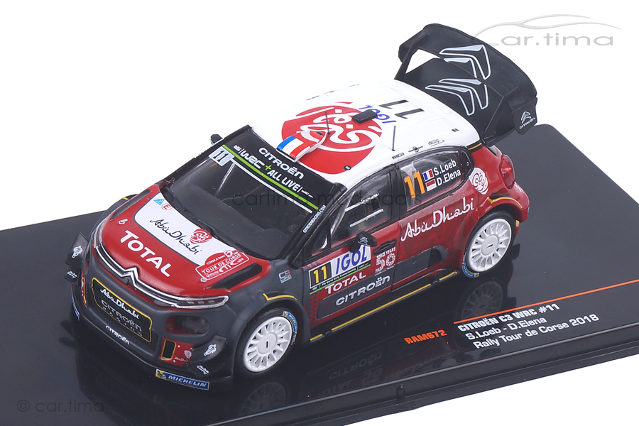 Citroen C3 WRC Rally Tour de Corse 2018 Loeb/Elena IXO Models 1:43 RAM672 Citroen C3 WRC Rally Tour de Corse 2018 Loeb/Elena IXO Models 1:43 RAM672