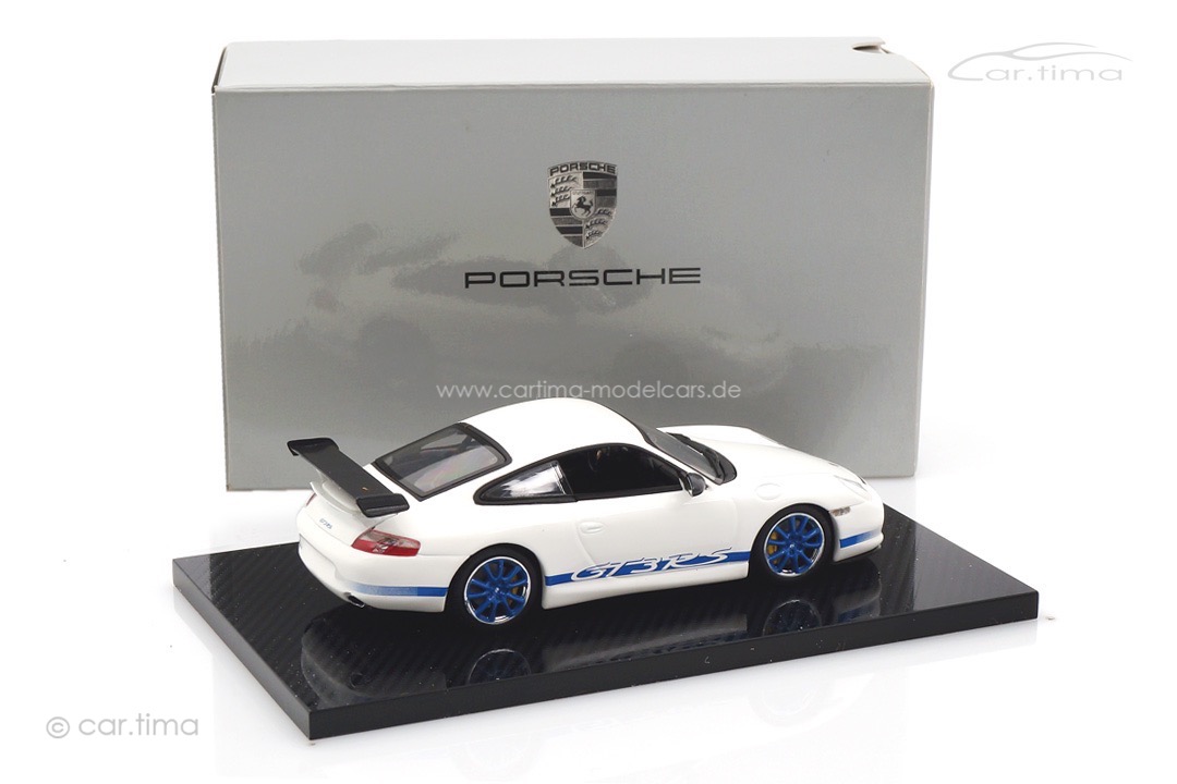 Porsche 911 (996) GT3 RS white/blue Minichamps 1:43 WAP02011114