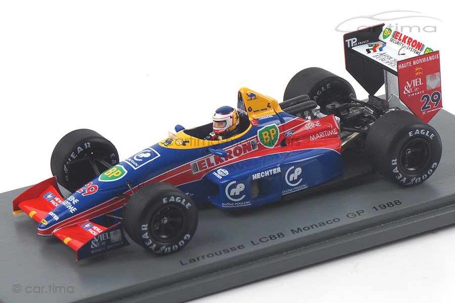 Larrousse LC88 GP Monaco 1988 Yannick Dalmas Spark 1:43 S5321 Larrousse LC88 GP Monaco 1988 Yannick Dalmas Spark 1:43 S5321