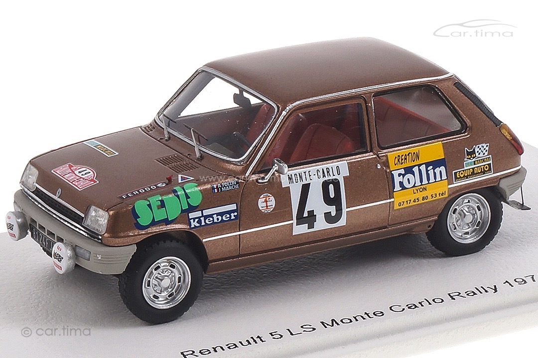 Renault 5 LS Rallye Monte Carlo 1975 Follin/Bertrand Spark 1:43 S6019