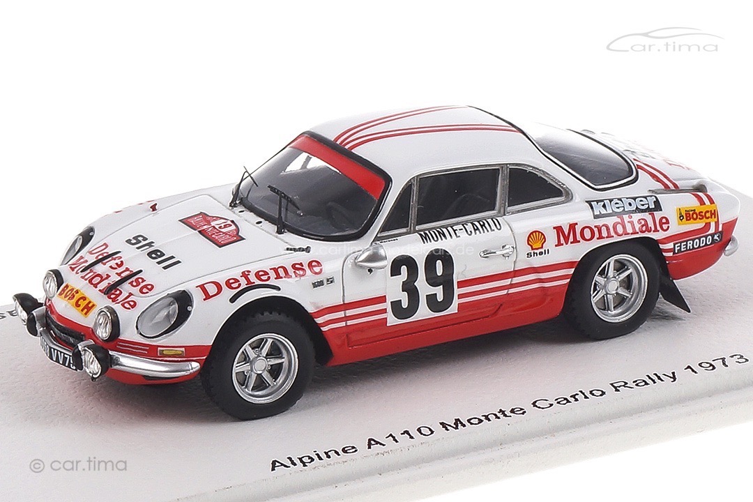 Alpine A110 Rallye Monte Carlo 1973 Ballot-Léna/Morenas Spark 1:43 S6112