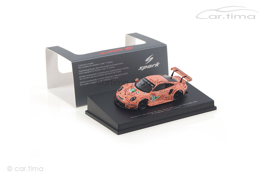 Porsche 911 RSR Winner LMGTE Pro 24h Le Mans 2018 Spark 1:87 87S143