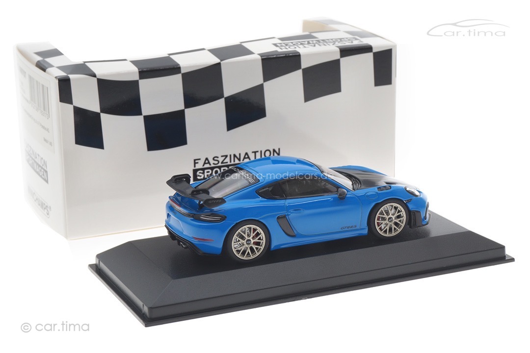 Porsche 718 (982) Cayman GT4 RS Weissach Paket Sharkblue/Rad Neodym Minichamps 1:43 413069707 Porsche 718 (982) Cayman GT4 RS Weissach Paket Sharkblue/Rad Neodym Minichamps 1:43 413069707