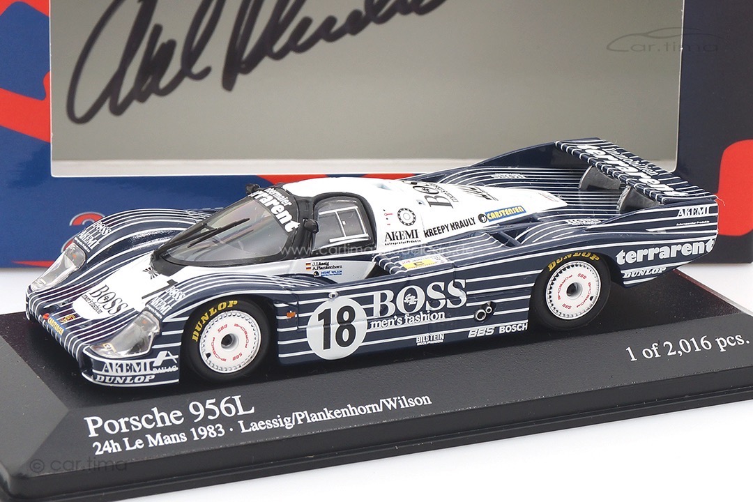 Porsche 956 L 24h Le Mans 1983 Originalsignatur Axel Plankenhorn Minichamps 1:43 400064300