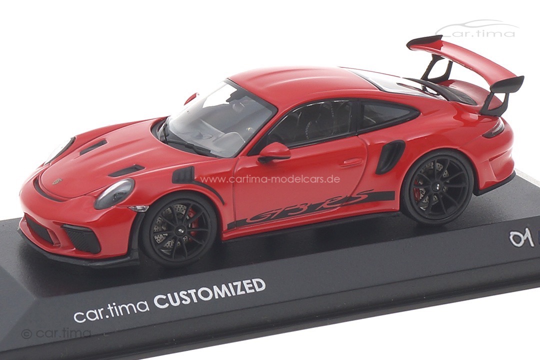 Porsche 911 (991 II) GT3 RS Indischrot/Rad schwarz matt Minichamps car.tima CUSTOMIZED 1:43 Porsche 911 (991 II) GT3 RS Indischrot/Rad schwarz matt Minichamps car.tima CUSTOMIZED 1:43