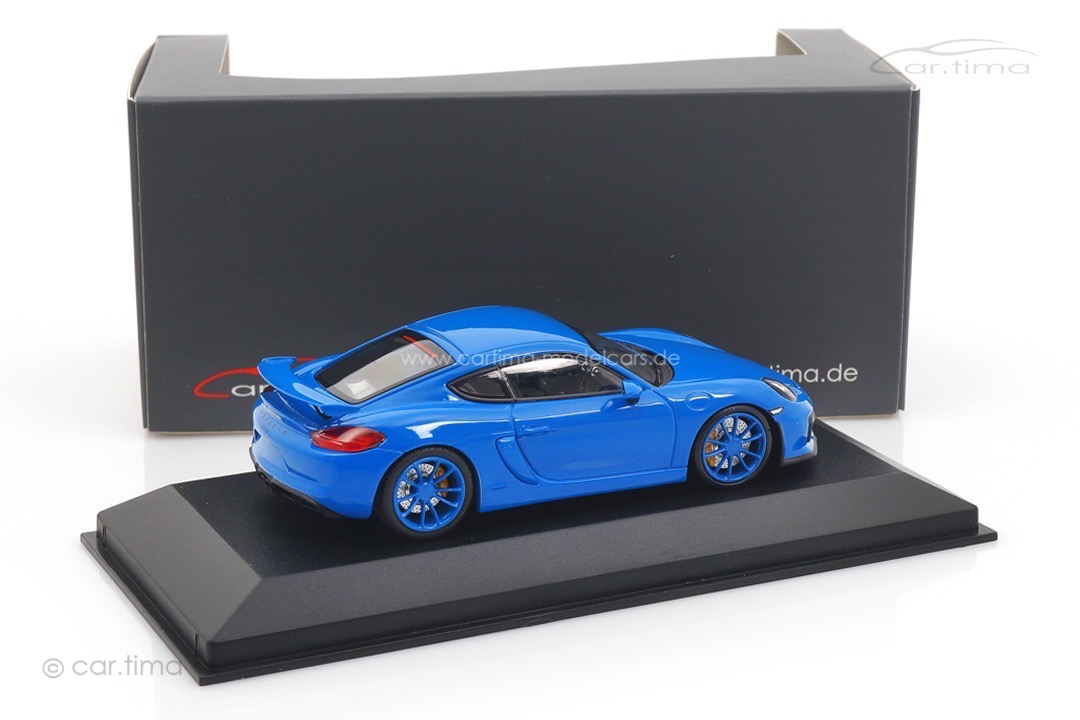 Porsche Cayman GT4 Voodooblau/Rad voodooblau Minichamps car.tima CUSTOMIZED 1:43