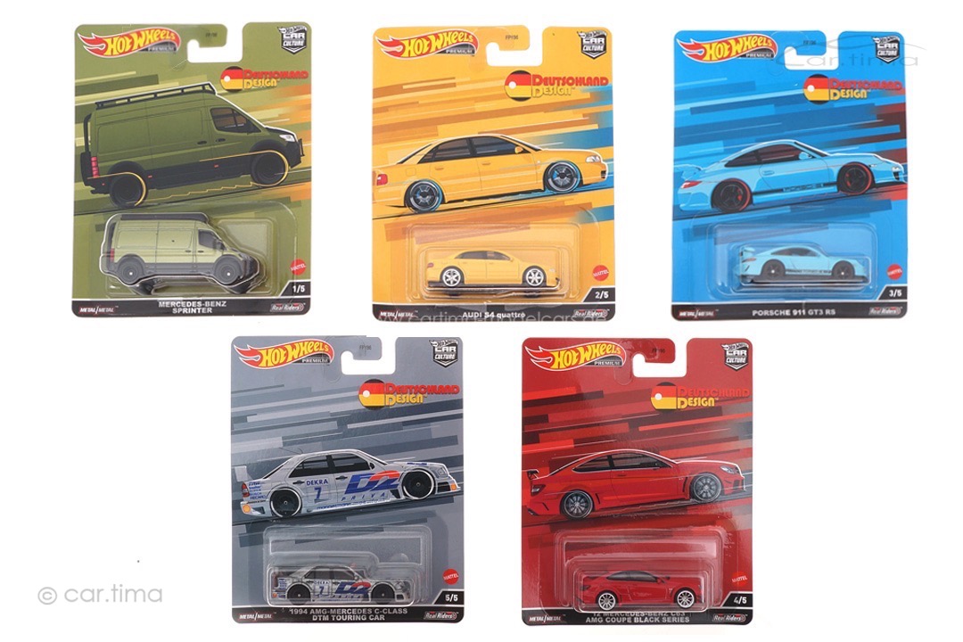 Deutschland Design Car Culture 5-Car Set 2022 Real Riders Hot Wheels 1:64 FPY86-978K Deutschland Design Car Culture 5-Car Set 2022 Real Riders Hot Wheels 1:64 FPY86-978K