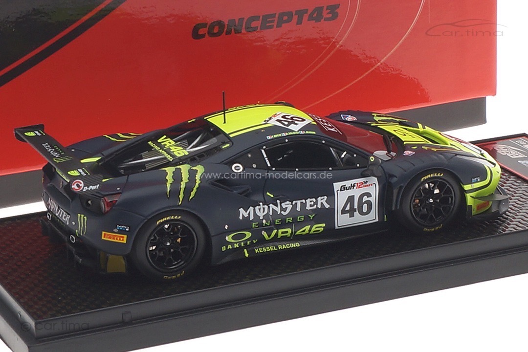 Ferrari 488 GT3 12h Gulf 2021 Marini/Uccio/Rossi BBR 1:43 BBRC258 Ferrari 488 GT3 12h Gulf 2021 Marini/Uccio/Rossi BBR 1:43 BBRC258