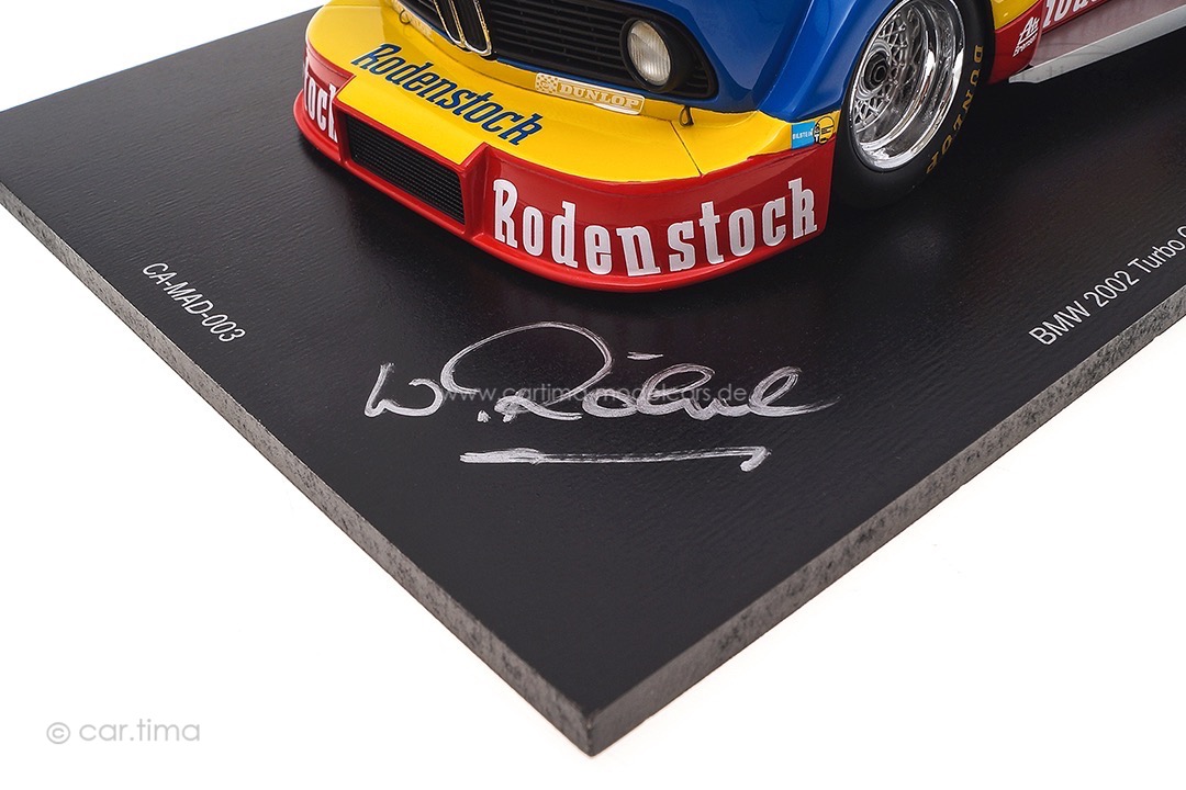 BMW 2002 Turbo Schnitzer DRM Norisring 1977 Originalsignatur Walter Röhrl Spark 1:18 CA-MAD-003-SIGN