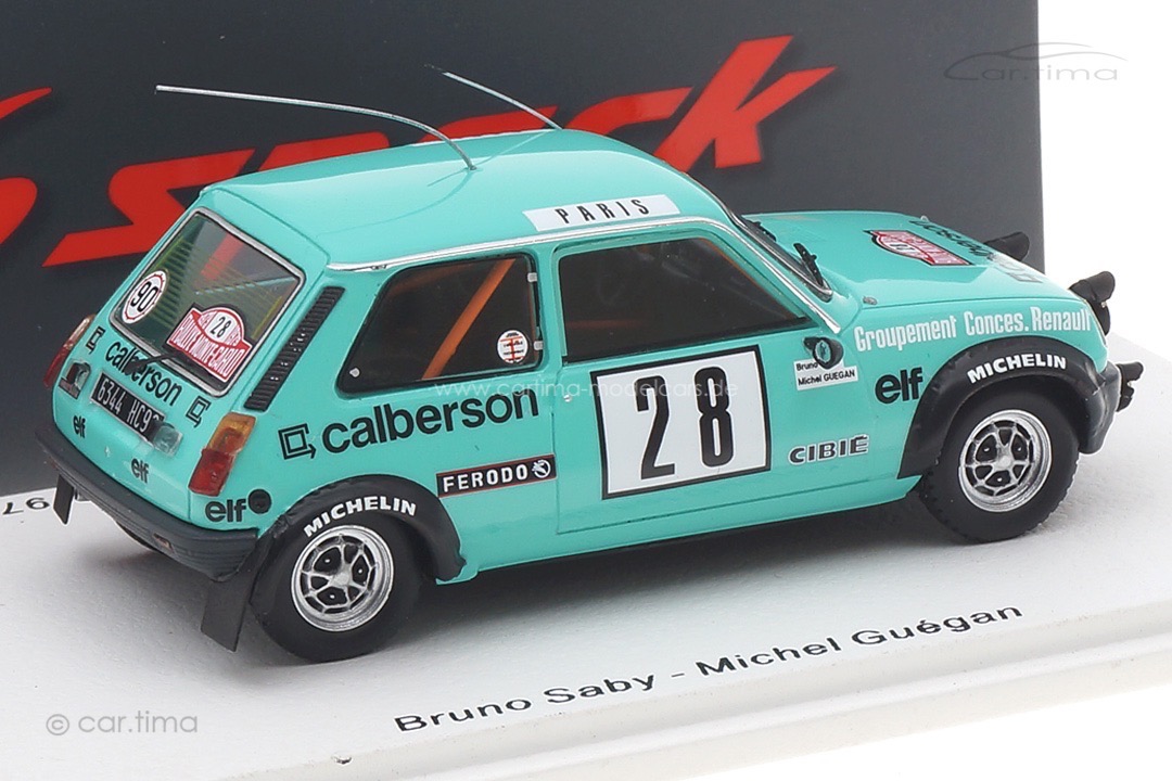 Renault 5 Alpine Rallye Monte Carlo 1979 Saby/Guégan Spark 1:43 S6036 Renault 5 Alpine Rallye Monte Carlo 1979 Saby/Guégan Spark 1:43 S6036