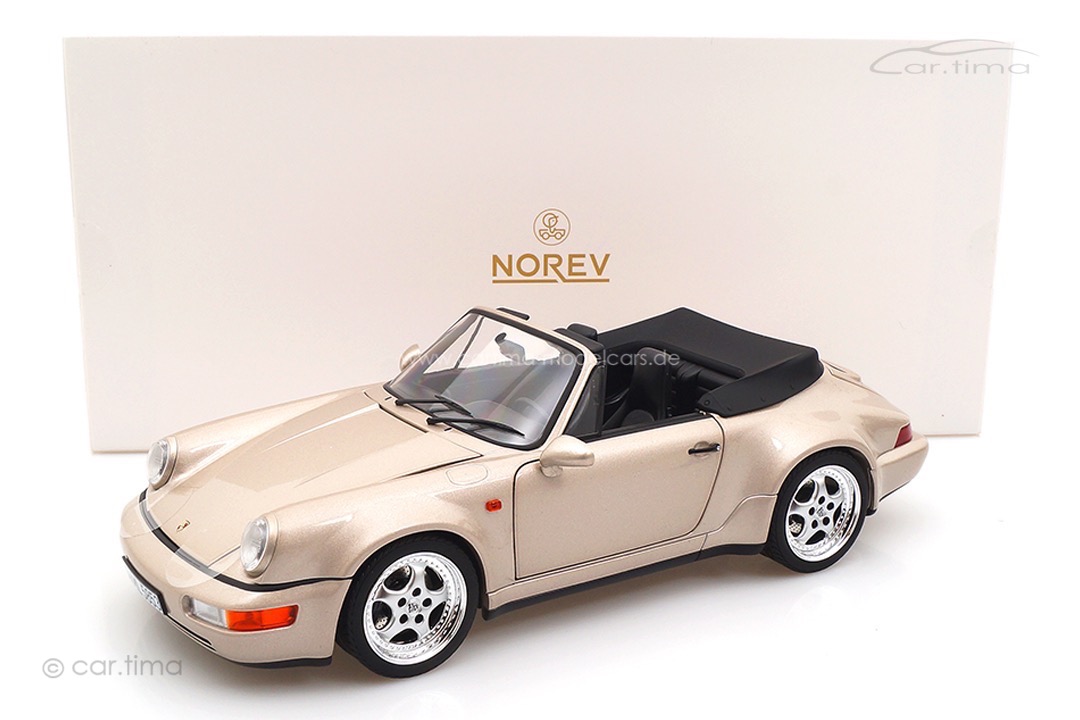 Porsche 911 (964) Cabriolet Turbolook WTL Zermattsilbermet. Norev 1:18 187140
