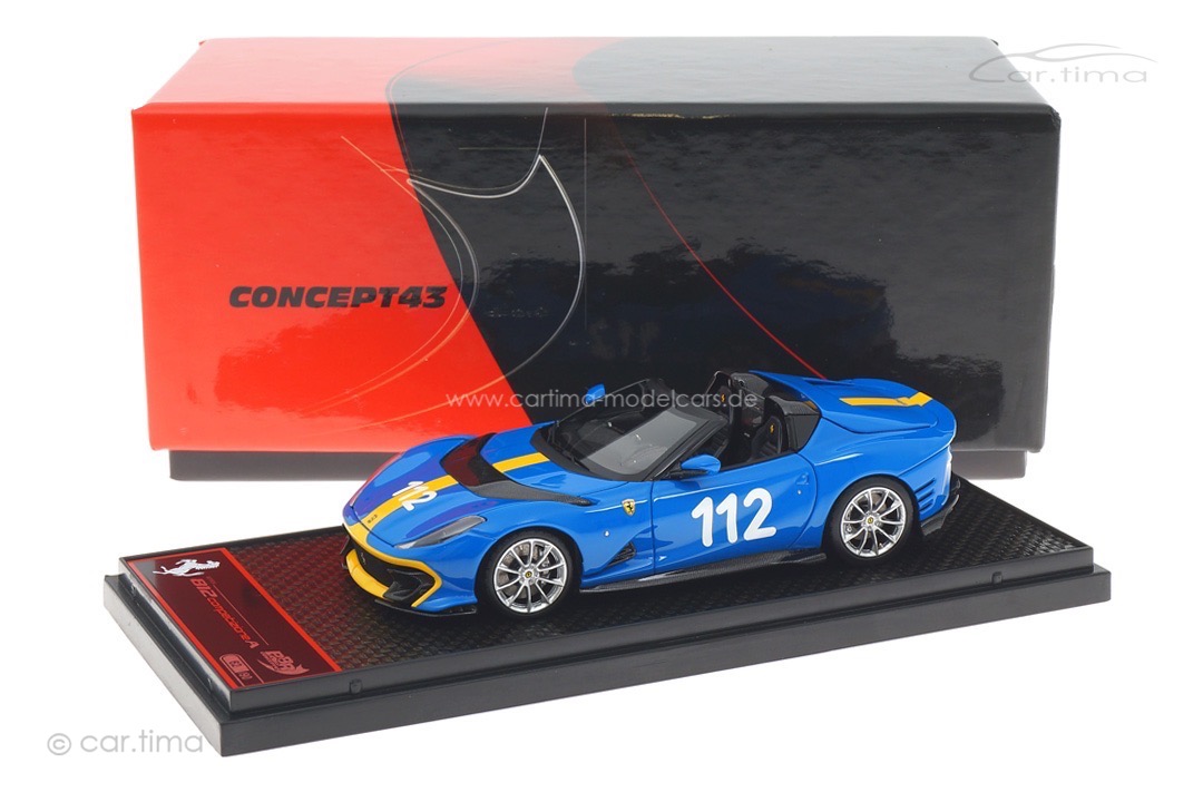 Ferrari 812 Competizione A French Racing Blue BBR 1:43 BBRC263Q Ferrari 812 Competizione A French Racing Blue BBR 1:43 BBRC263Q
