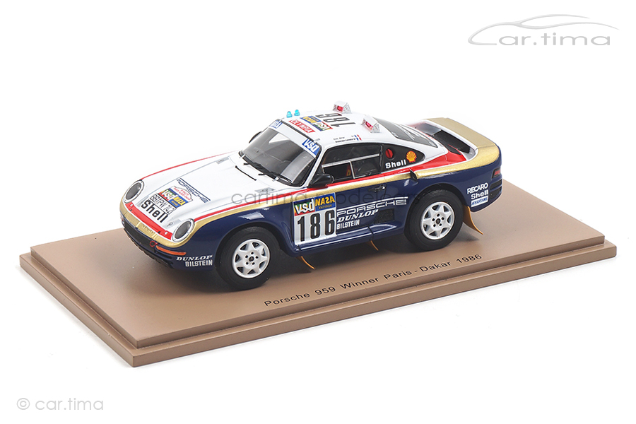 Porsche 959 Winner Rallye Paris-Dakar 1986 Metge/Lemoine Spark 1:43 S7815