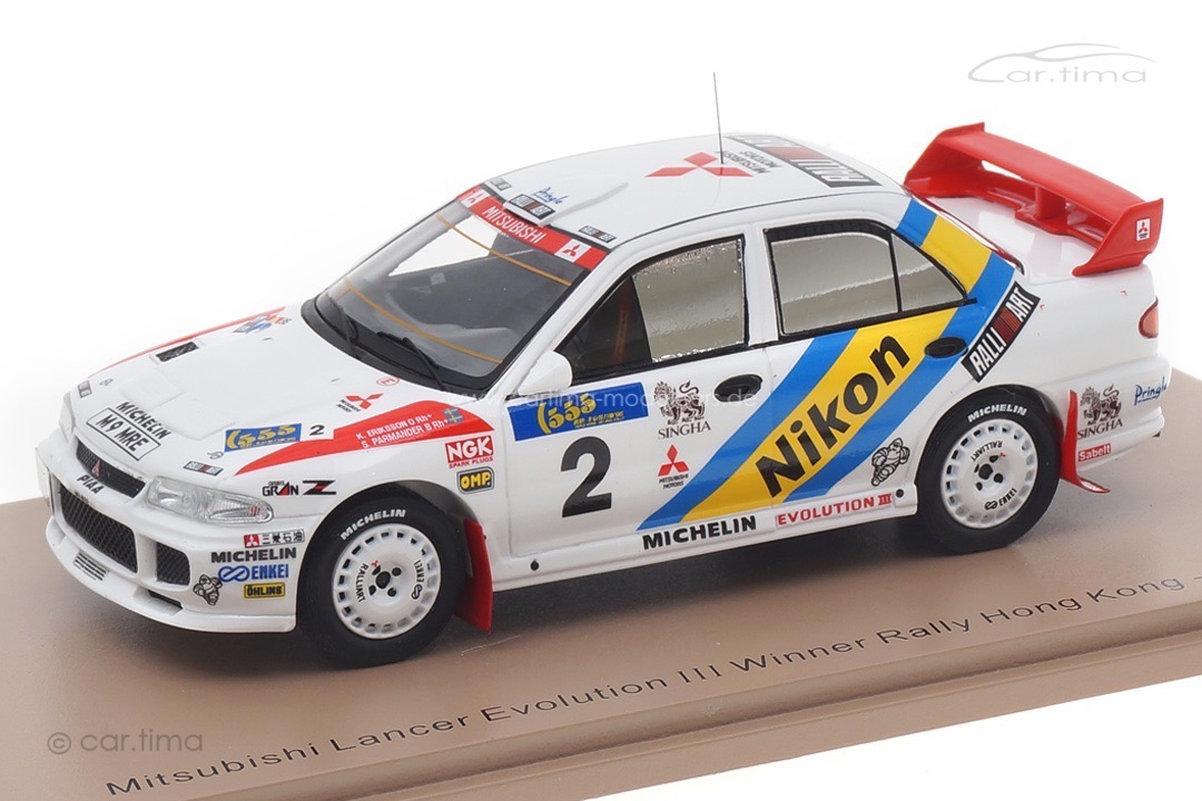 Mitsubishi Lancer EVOLUTION III Winner Rallye Hong Kong 1995 Eriksson/Parmander Spark 1:43 S6507 Mitsubishi Lancer EVOLUTION III Winner Rallye Hong Kong 1995 Eriksson/Parmander Spark 1:43 S6507