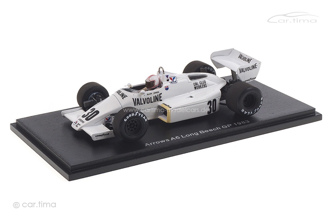 Arrows A6 GP Long Beach 1983 Alan Jones Spark 1:43 S5780 Arrows A6 GP Long Beach 1983 Alan Jones Spark 1:43 S5780