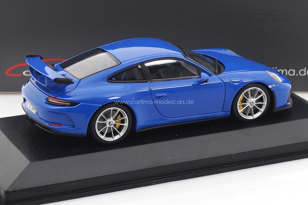Porsche 911 (991 II) GT3 PTS Maritimblau/Rad silber Minichamps 1:43 CA04318010