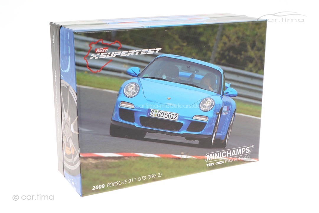 Porsche 911 (997 II) GT3 25th Anniversary 1999-2024 Miami Blue Minichamps 1:43 400068025 Porsche 911 (997 II) GT3 25th Anniversary 1999-2024 Miami Blue Minichamps 1:43 400068025