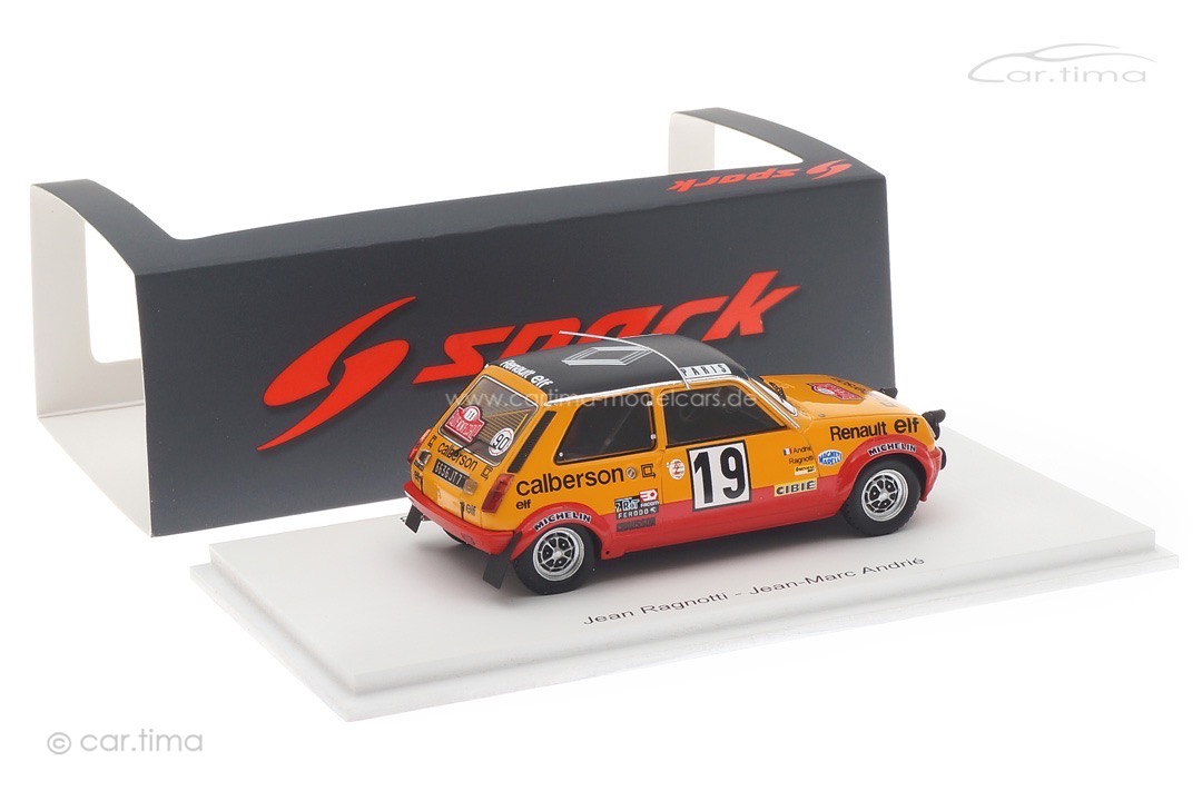Renault 5 Alpine Gr2 Rallye Monte Carlo 1978 Ragnotti/Andrié Spark 1:43 S6030 Renault 5 Alpine Gr2 Rallye Monte Carlo 1978 Ragnotti/Andrié Spark 1:43 S6030