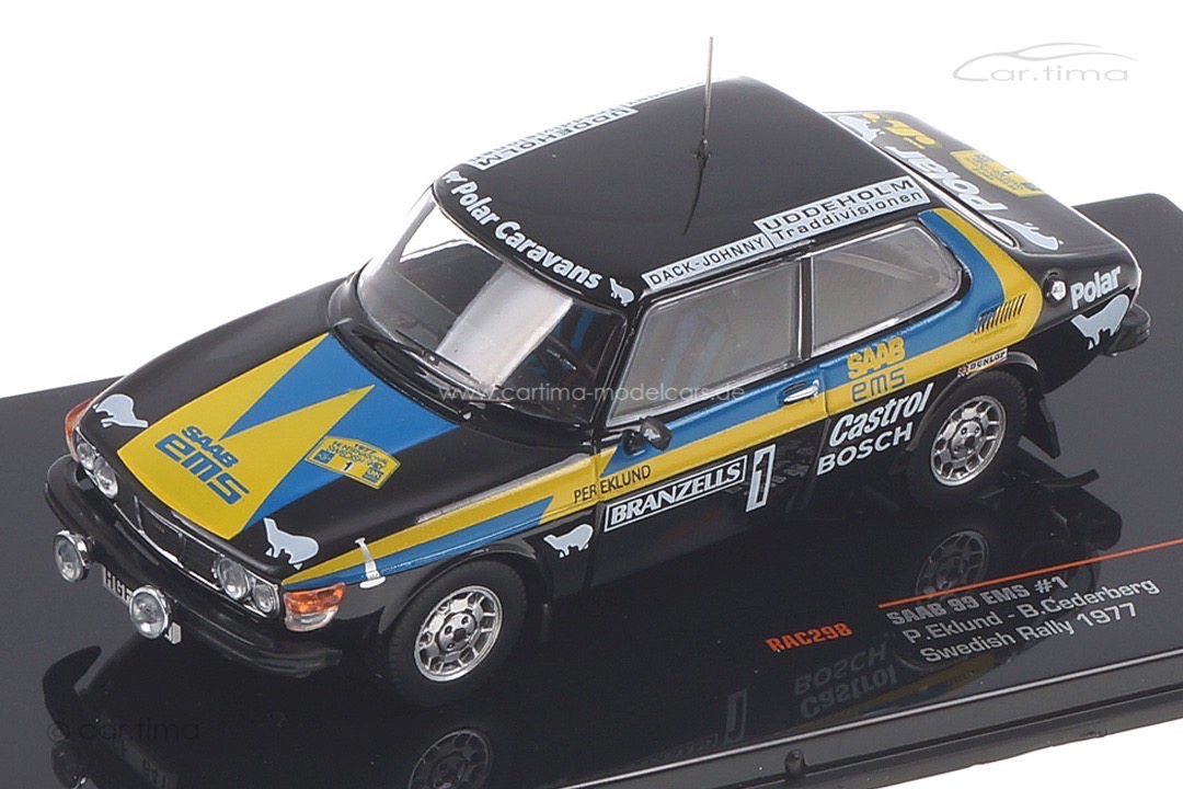 Saab 99 EMS Rallye Schweden 1977 Eklund/Cederberg IXO 1:43 RAC298