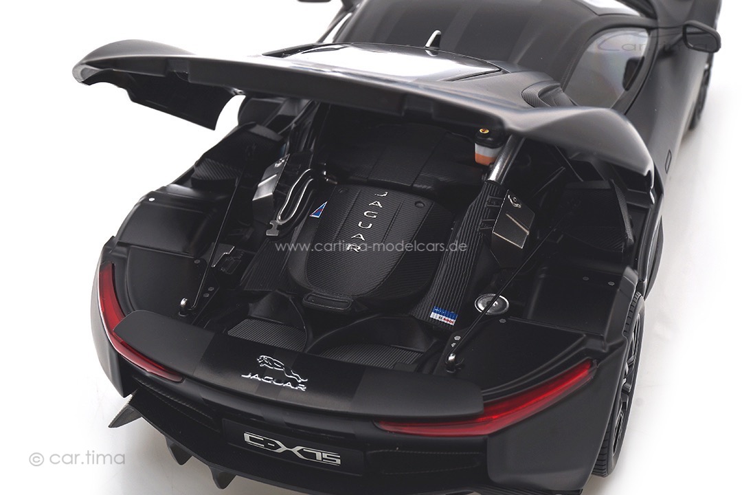 Jaguar C-X75 Satin Black/Gloss Stripes Almost Real 1:18 810605