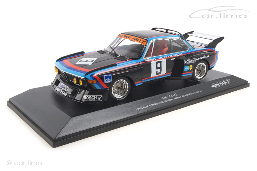 BMW 3.5 CSL 1000 km Nürburgring 1976 Peltier/De Fierlant/Grohs Minichamps 1:18 155762609 BMW 3.5 CSL 1000 km Nürburgring 1976 Peltier/De Fierlant/Grohs Minichamps 1:18 155762609