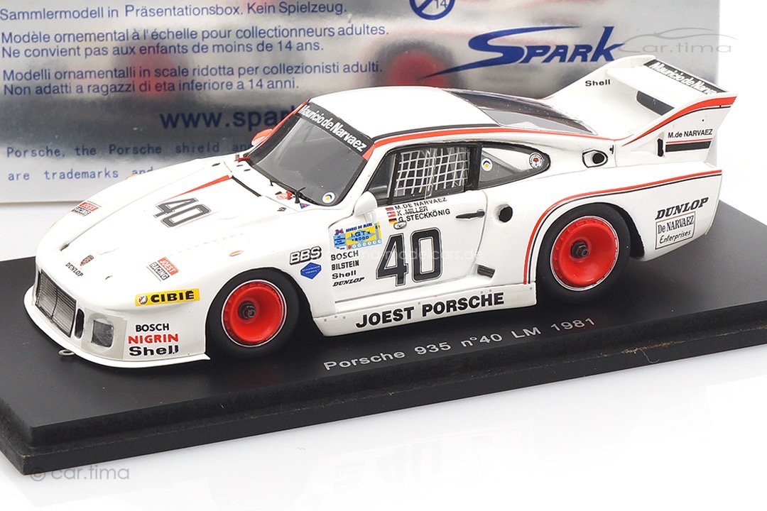 Porsche 935 24h Le Mans 1981 de Narvaez/Miller/Steckkönig Spark 1:43 S2025