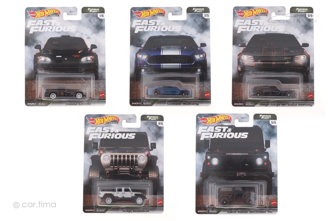 Fast & Furious Premium 5 Car-Set Furious Fleet Hot Wheels 1:64 GBW75-979N