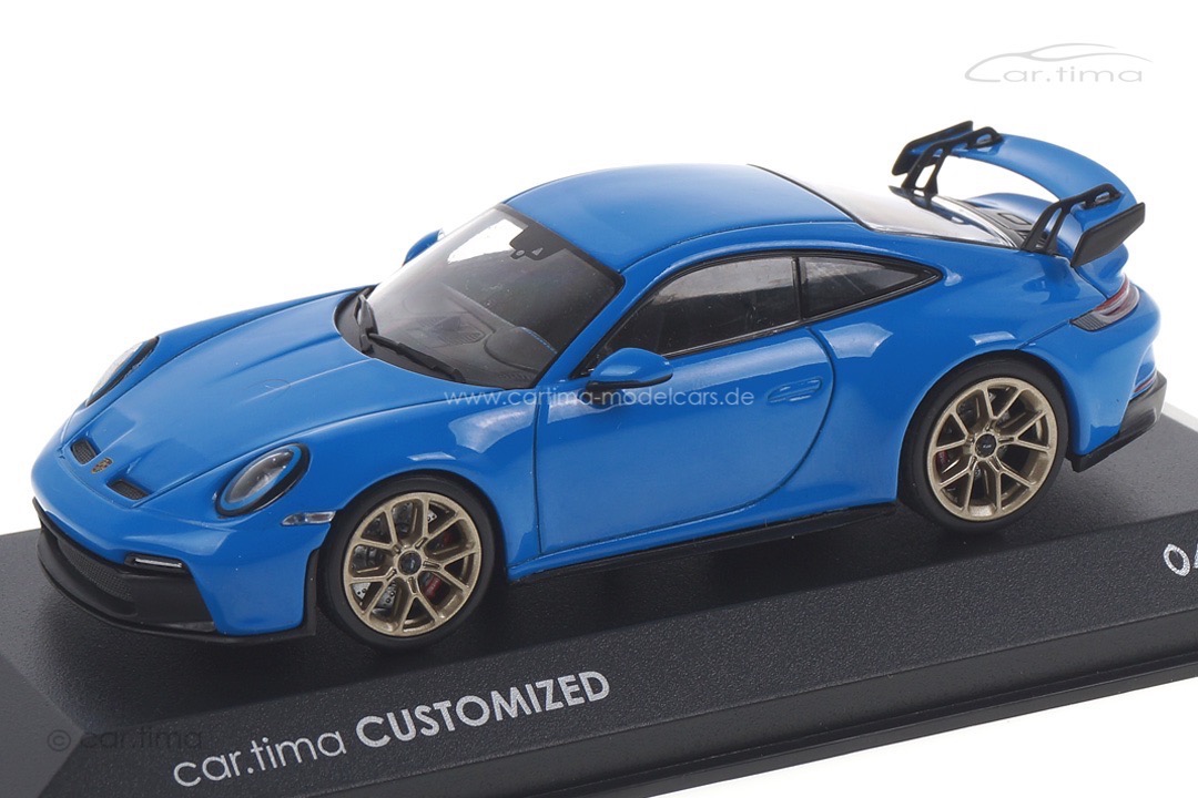 Porsche 911 (992) GT3 Sharkblue/Rad Neodyme Minichamps car.tima CUSTOMIZED CAC04321018