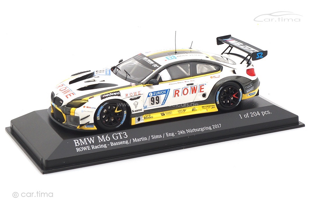 BMW M6 GT3 24h Nürburgring 2017 Basseng/Eng/Martin Minichamps 1:43 437172699