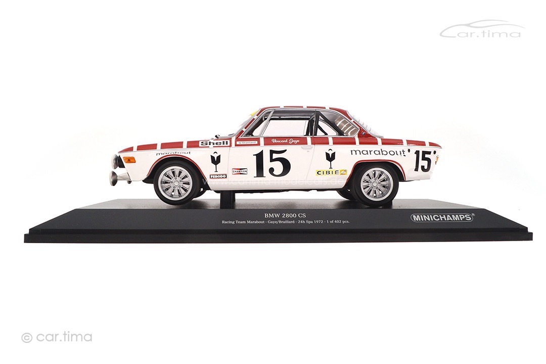 BMW 2800 CS 24h Spa 1972 Gaye/Braillard Minichamps 1:18 155722715