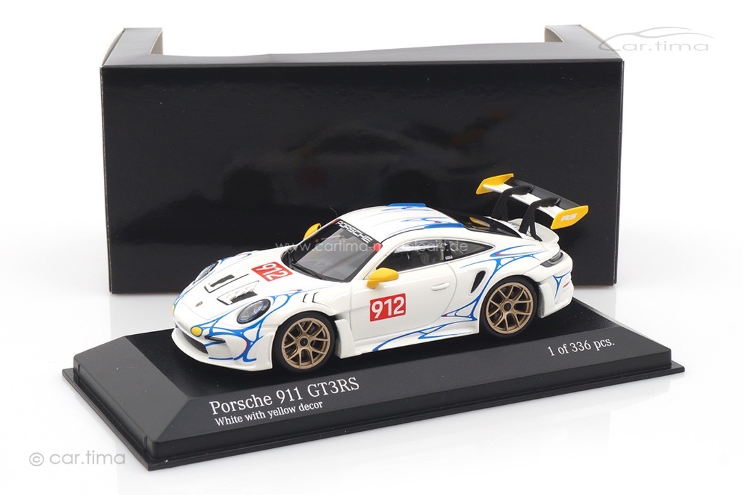 Porsche 911 (992) GT3 RS Weiß mit Dekor #912 Minichamps 1:43 410062116