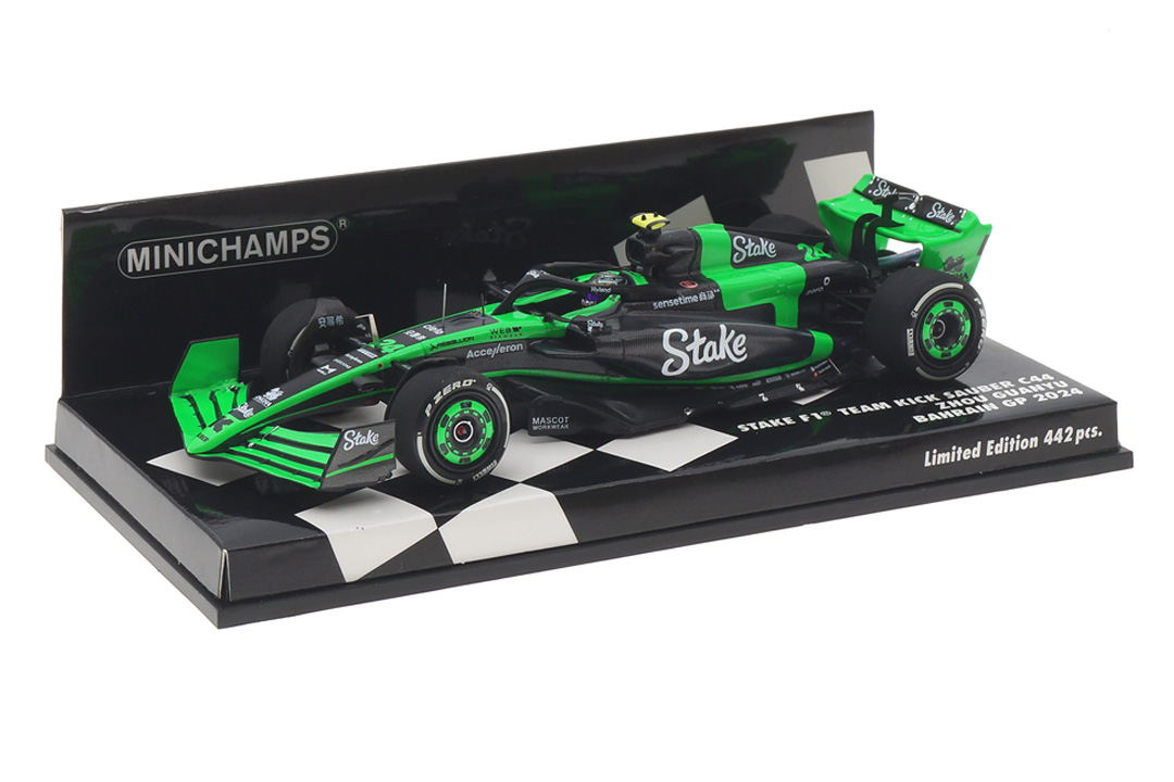 Minichamps 1/18 Stake F1 Team Kick Sauber C44 – Zhou, San Marino (prévente)