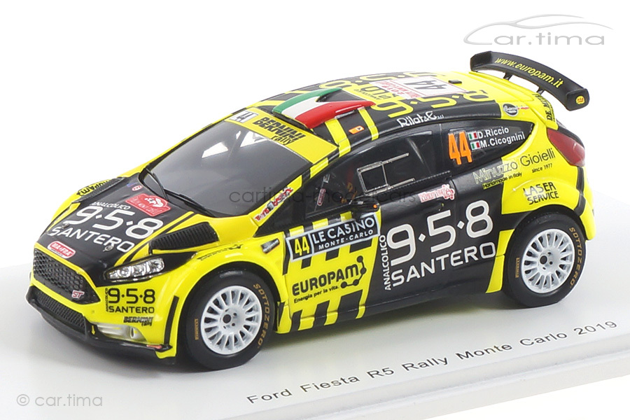 Ford Fiesta R5 Rallye Monte Carlo 2019 Riccio/Cicognini Spark 1:43 S5984 Ford Fiesta R5 Rallye Monte Carlo 2019 Riccio/Cicognini Spark 1:43 S5984
