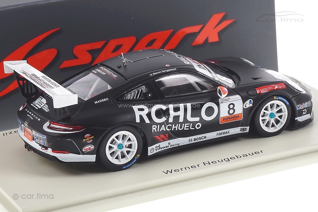 Porsche 911 GT3 Cup Champion Carrera Cup Brasilien 2018 Werner Neugebauer Spark 1:43 S8502 Porsche 911 GT3 Cup Champion Carrera Cup Brasilien 2018 Werner Neugebauer Spark 1:43 S8502