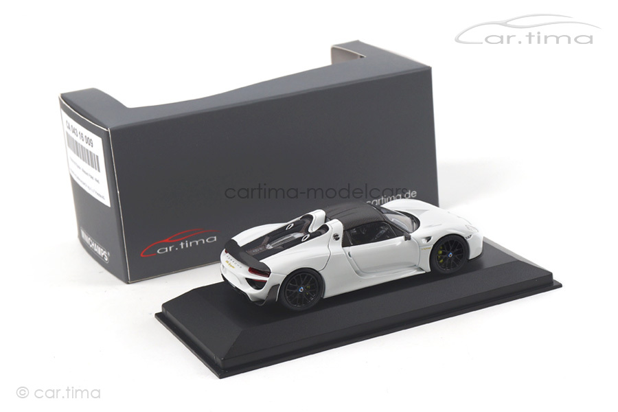 Porsche 918 Spyder Weissach Paket Weiß/Rad schwarz Minichamps car.tima CUSTOMIZED