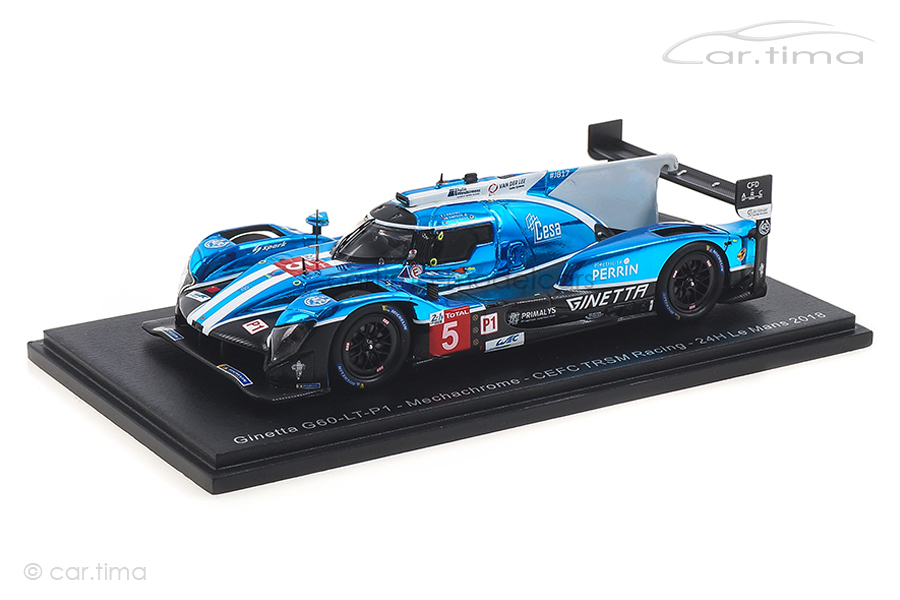 Ginetta G60-LT-P1 24h Le Mans 2018 Robertson/Roussel/Simpson Spark 1:43 S7004 Ginetta G60-LT-P1 24h Le Mans 2018 Robertson/Roussel/Simpson Spark 1:43 S7004