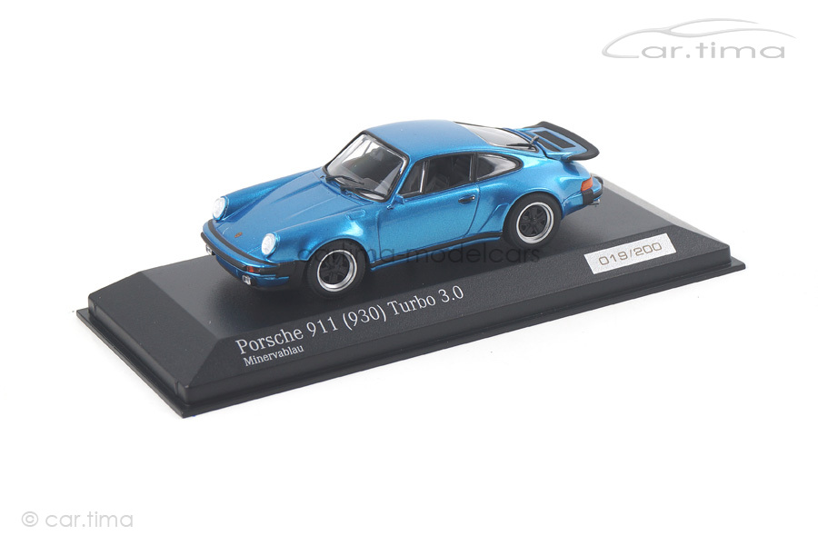 Porsche 911 (930) Turbo 3.0 Minervablau Minichamps 1:43 CA04316030 Porsche 911 (930) Turbo 3.0 Minervablau Minichamps 1:43 CA04316030