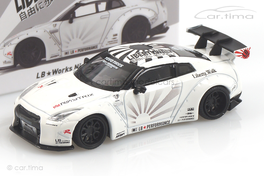 LB Works Nissan GT-R R35 (LHD) weiß MINI GT 1:64 MGT00064-L