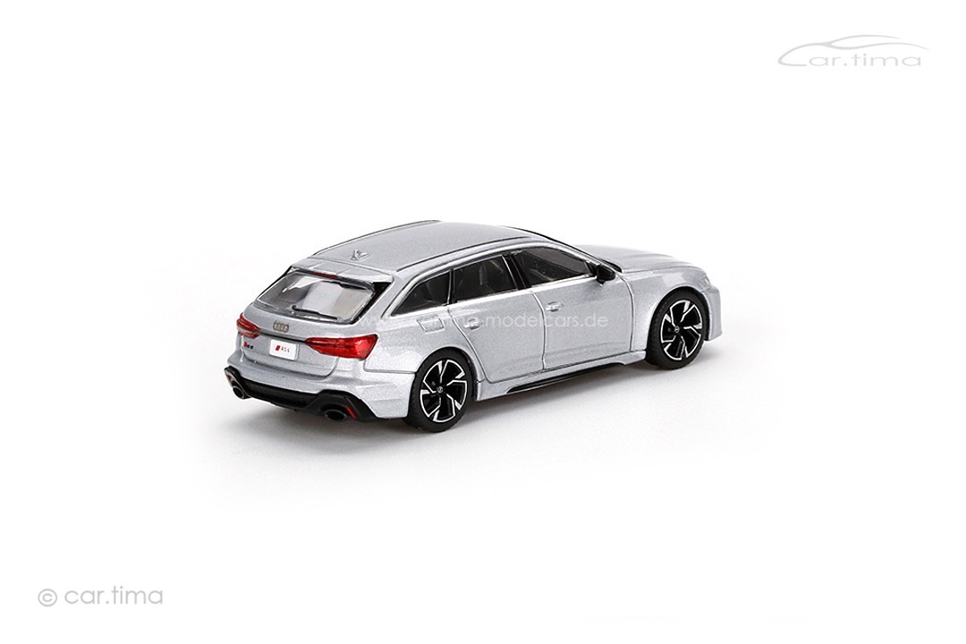 Audi RS6 Avant Carbon Black Edition Florettsilber MINI GT 1:64 MGT00372-L