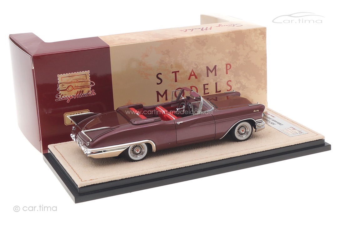Cadillac Eldorado Biarritz 1957 Castile Maroon met. offen Stamp Models 1:43 STM57011 Cadillac Eldorado Biarritz 1957 Castile Maroon met. offen Stamp Models 1:43 STM57011