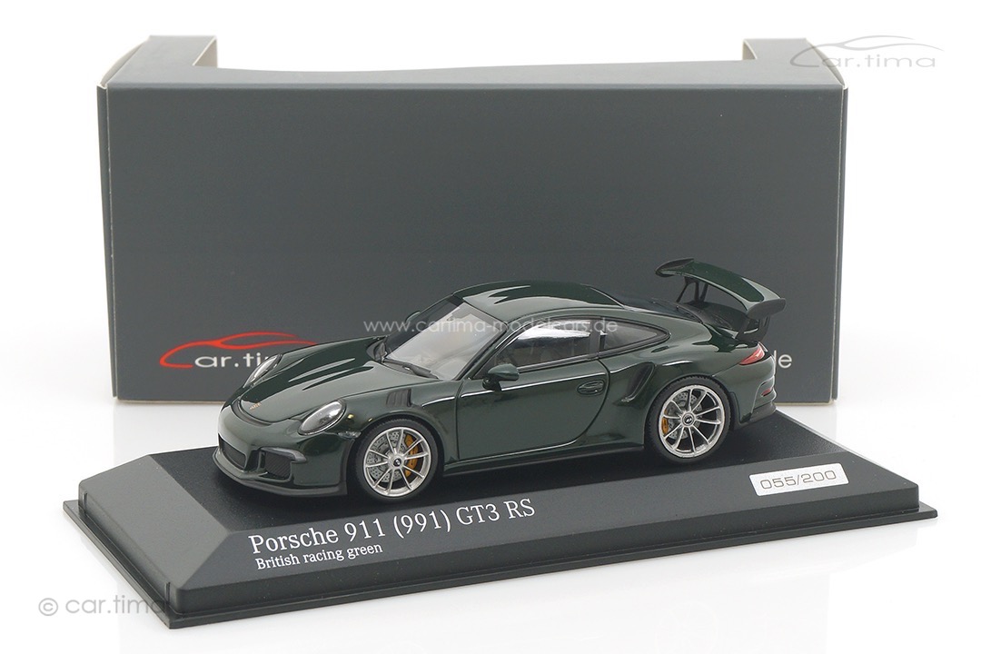 Porsche 911 (991) GT3 RS British racing green Minichamps 1:43 CA04316100