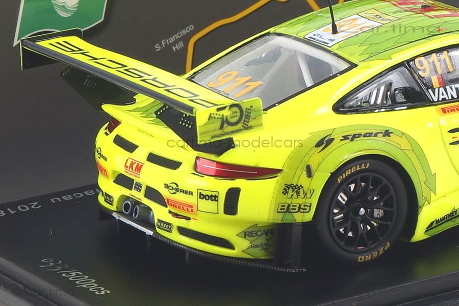 Porsche 911 GT3 R Macau 2018 Laurens Vanthoor Spark 1:43 SA175 Porsche 911 GT3 R Macau 2018 Laurens Vanthoor Spark 1:43 SA175