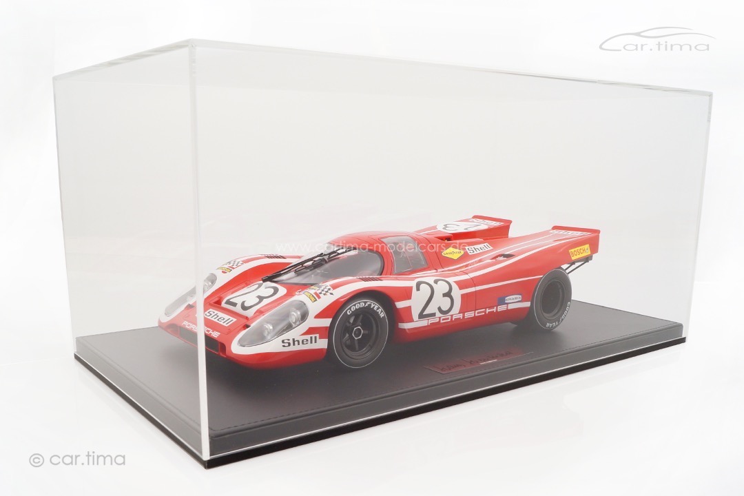 Porsche 917 Winner 24h Le Mans 1970 Originalsignatur Hans Herrmann inkl. Vitrine 1:12
