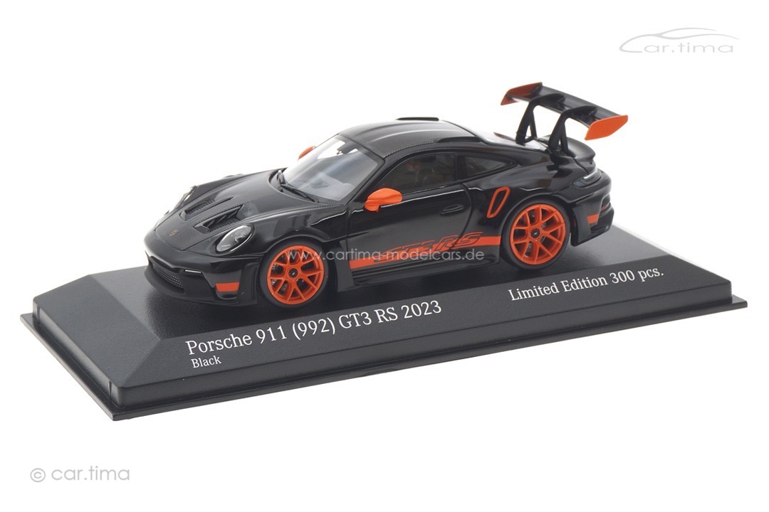 Porsche 911 (992) GT3 RS Weissach Paket schwarz/Dekor orange Minichamps 1:43 413062115 Porsche 911 (992) GT3 RS Weissach Paket schwarz/Dekor orange Minichamps 1:43 413062115