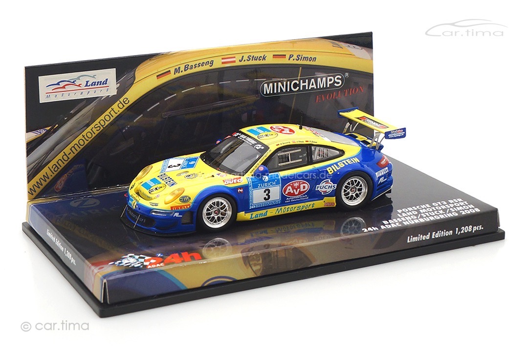 Porsche 911 (996) GT3 RSR 24h Nürburgring 2008 Basseng/Stuck/Simon Minichamps 1:43 437087803